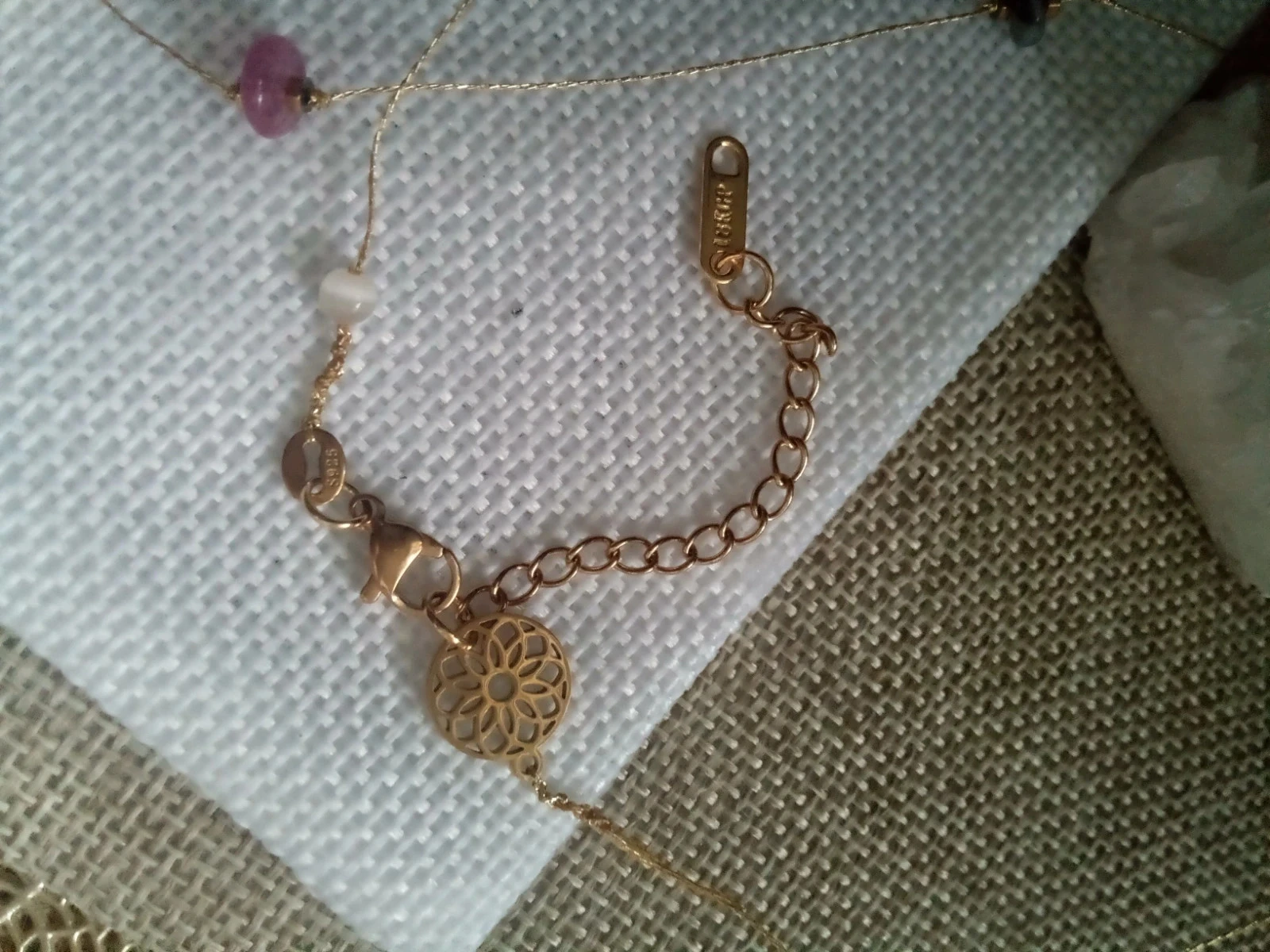 Collier sautoir avec pierres naturelles semi précieuses – photo 5